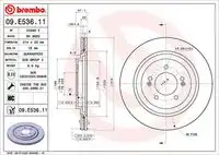Диск тормозной BREMBO 09.E536.11
