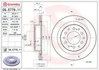 Диск тормозной BREMBO 09.E779.11