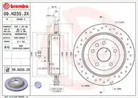 Диск тормозной BREMBO 09.N235.2X