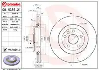 Диск тормозной BREMBO 09.N236.21