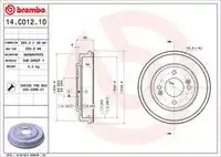 Барабан тормозной BREMBO 14.C012.10