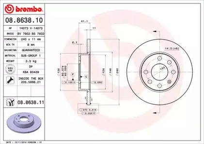Тормозной диск prime line - uv coated
