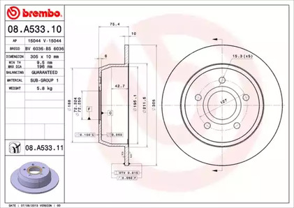 Тормозной диск prime line - uv coated