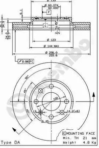 09.7628.11 BREMBO Тормозной диск