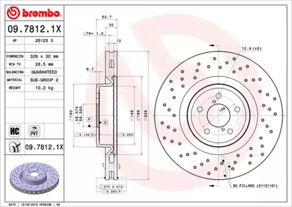 09.7812.1X BREMBO Диск тормозной