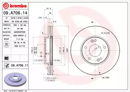 Тормозной диск prime line - uv coated