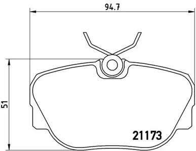 Комплект тормозных колодок дискового тормоза BREMBO P 06 010