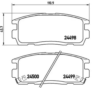 P 10 004 BREMBO Тормозные колодки