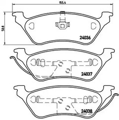 P 11 014 BREMBO Тормозные колодки