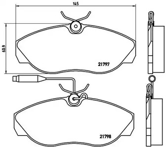 Тормозные колодки BREMBO P 23 068