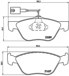 Колодки тормозные дисковые BREMBO P 23 077