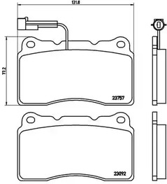 P 23 115 BREMBO Колодки тормозные дисковые