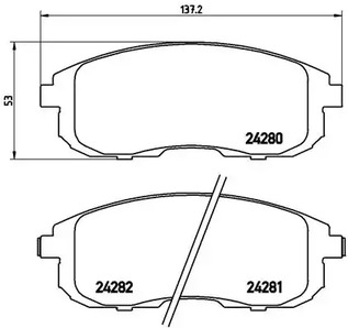 P 23 126 BREMBO Тормозные колодки