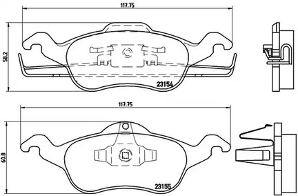 P 24 046 BREMBO Тормозные колодки