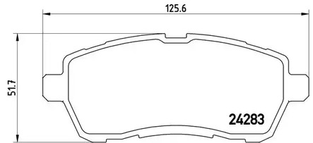 P 24 072 BREMBO Тормозные колодки