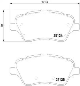 P 24 151 BREMBO Тормозные колодки