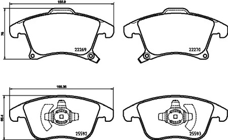 P 24 173 BREMBO Тормозные колодки