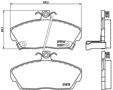 P 28 020 BREMBO Тормозные колодки