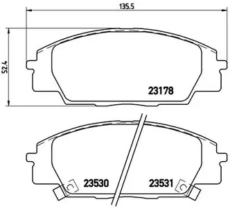 Тормозные колодки BREMBO P 28 032