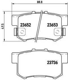 P 28 039 BREMBO Тормозные колодки