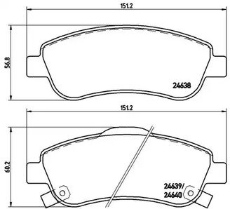 Тормозные колодки BREMBO P 28 045