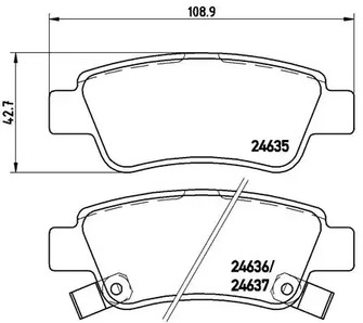 P 28 046 BREMBO Тормозные колодки