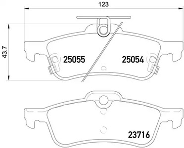 Тормозные колодки BREMBO P 28 070