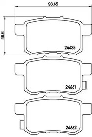 P 28 072 BREMBO Тормозные колодки