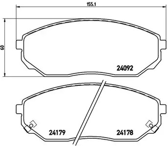 P 30 019 BREMBO Тормозные колодки