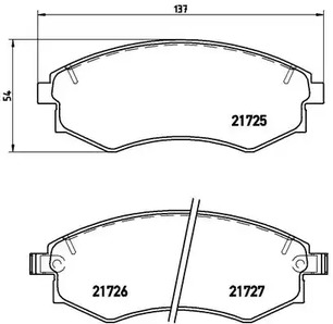 Комплект тормозных колодок, дисковый тормоз BREMBO P 30 022