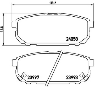 P 30 023 BREMBO Тормозные колодки