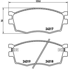 Тормозные колодки BREMBO P 30 026