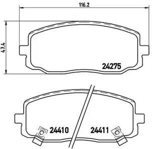 P 30 032 BREMBO Колодки тормозные дисковые