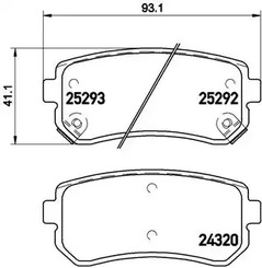 P 30 051 BREMBO Тормозные колодки