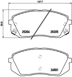 P 30 056 BREMBO Тормозные колодки