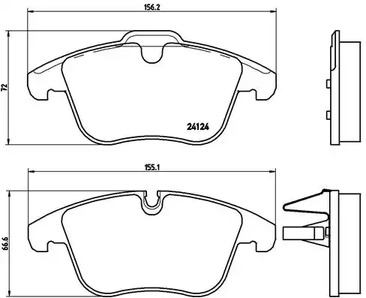 P 36 022 BREMBO Тормозные колодки