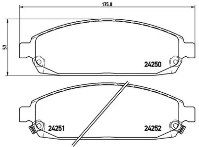 P 37 010 BREMBO Тормозные колодки