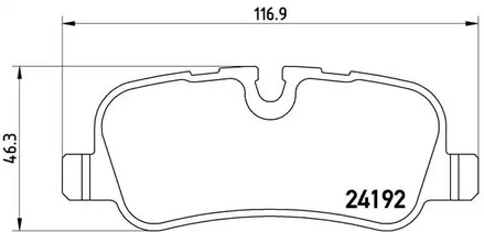 P 44 019 BREMBO Тормозные колодки