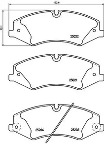 Тормозные колодки BREMBO P 44 022