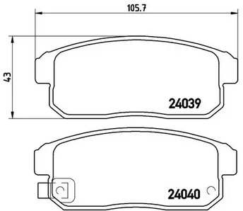 Комплект тормозных колодок дискового тормоза BREMBO P 49 035