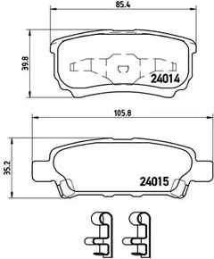 P 54 034 BREMBO Тормозные колодки