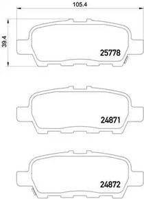 Комплект тормозных колодок дискового тормоза BREMBO P 56 087