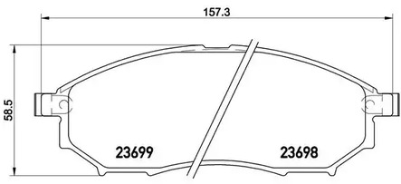 P 56 094 BREMBO Колодки тормозные дисковые