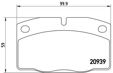 Комплект тормозных колодок, дисковый тормоз BREMBO P 59 005