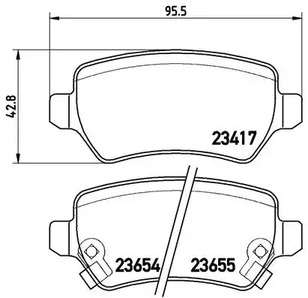 P 59 038 BREMBO Тормозные колодки