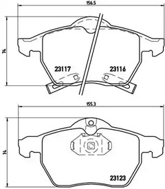 Тормозные колодки BREMBO P 59 048