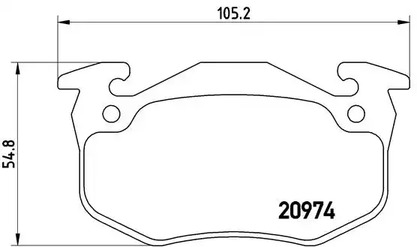 P 61 032 BREMBO Тормозные колодки