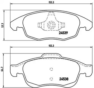 P 61 083 BREMBO Тормозные колодки