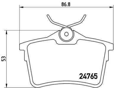 P 61 084 BREMBO Тормозные колодки