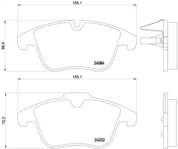 P 61 106 BREMBO Тормозные колодки